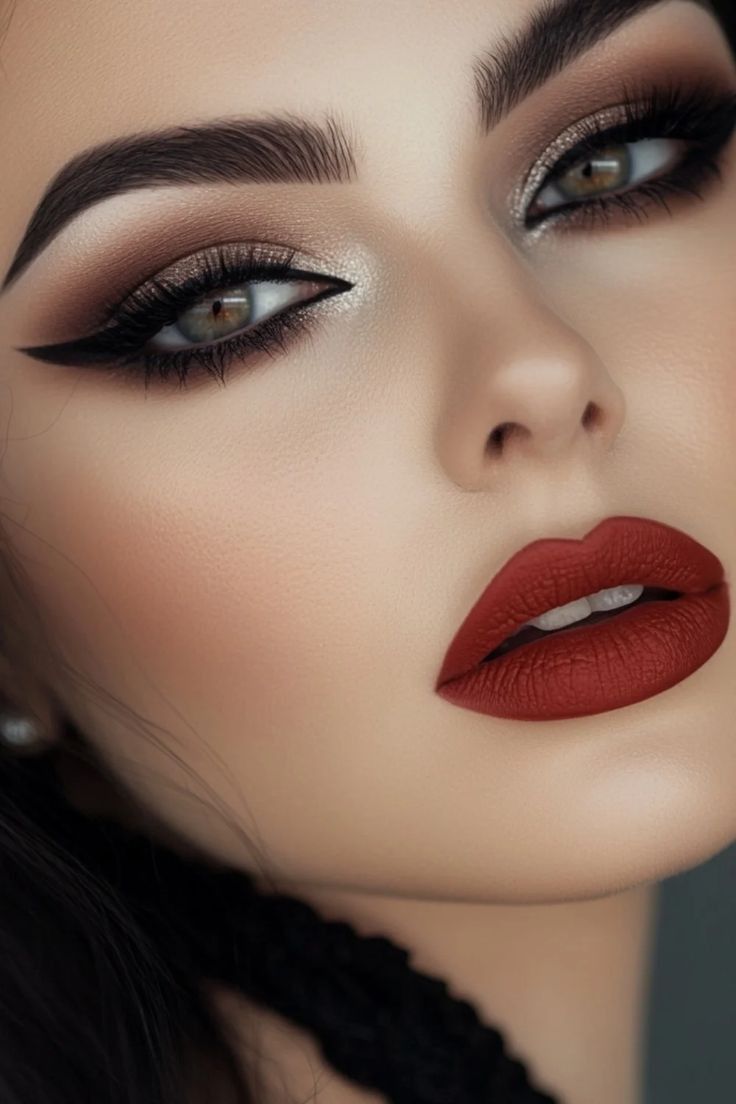 smokey eyes and bold lips