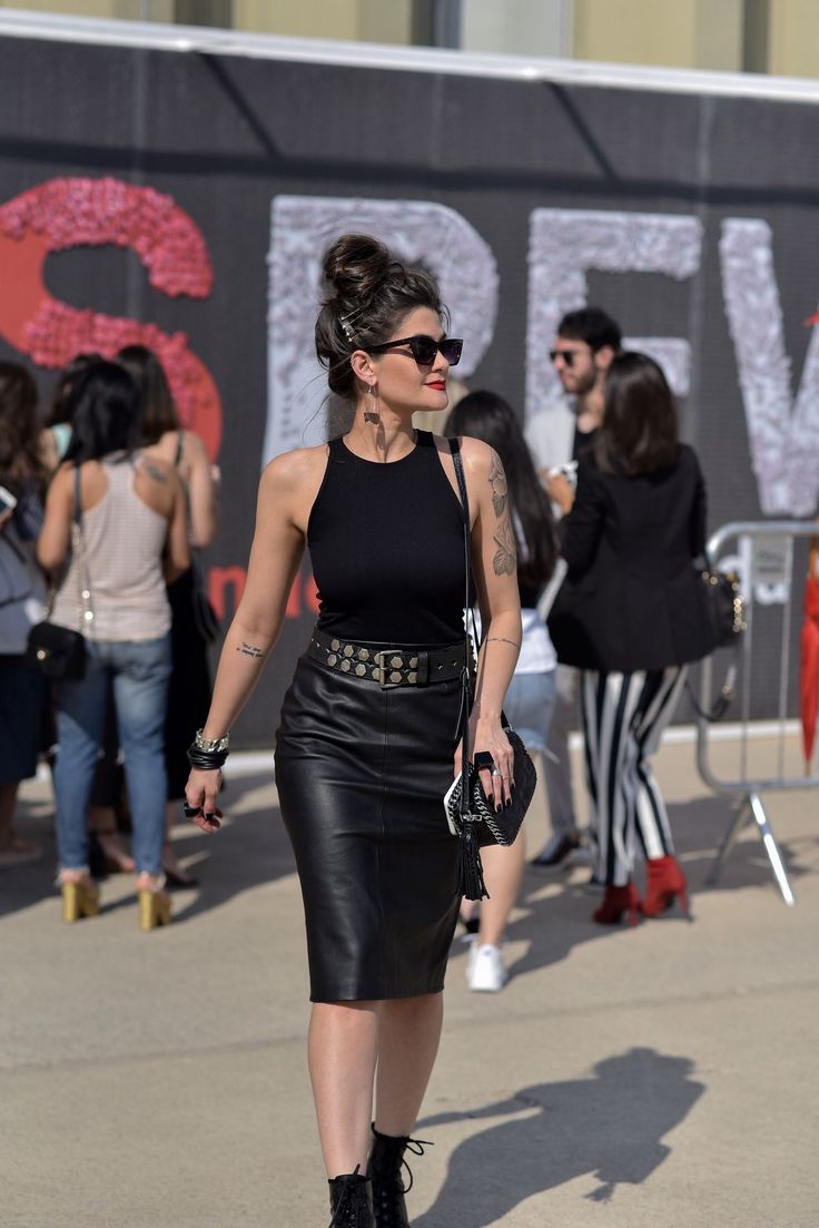 edgy glam rock chick outfit look