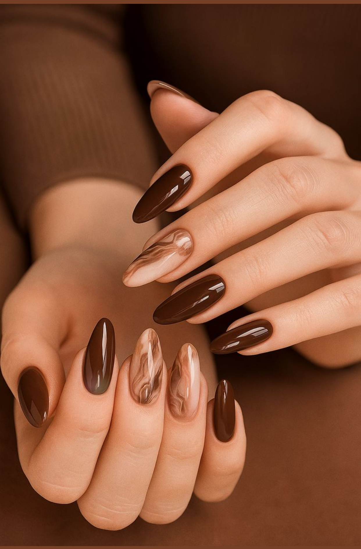 Brown chocolate Nails